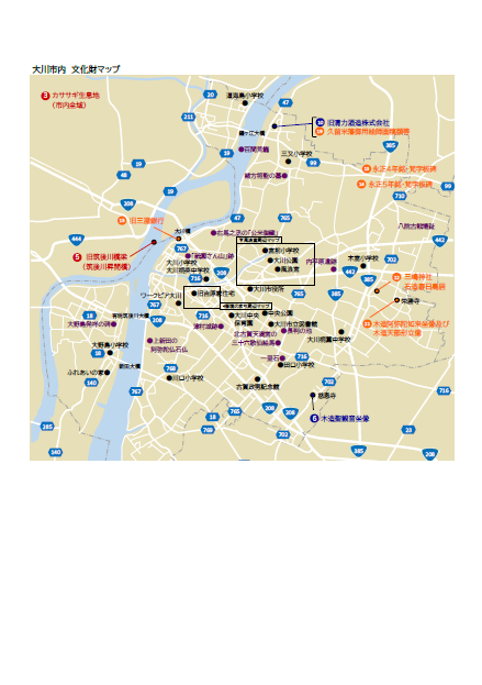 大川市内文化財マップ